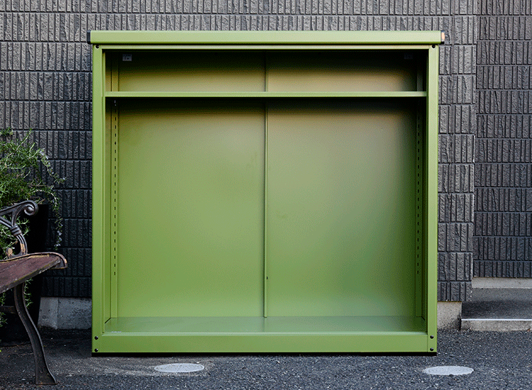  物置 スチール製 鍵付き 総耐荷重80kg IES-02 縦型／ブルー【時間指定不可】【代引き不可】2