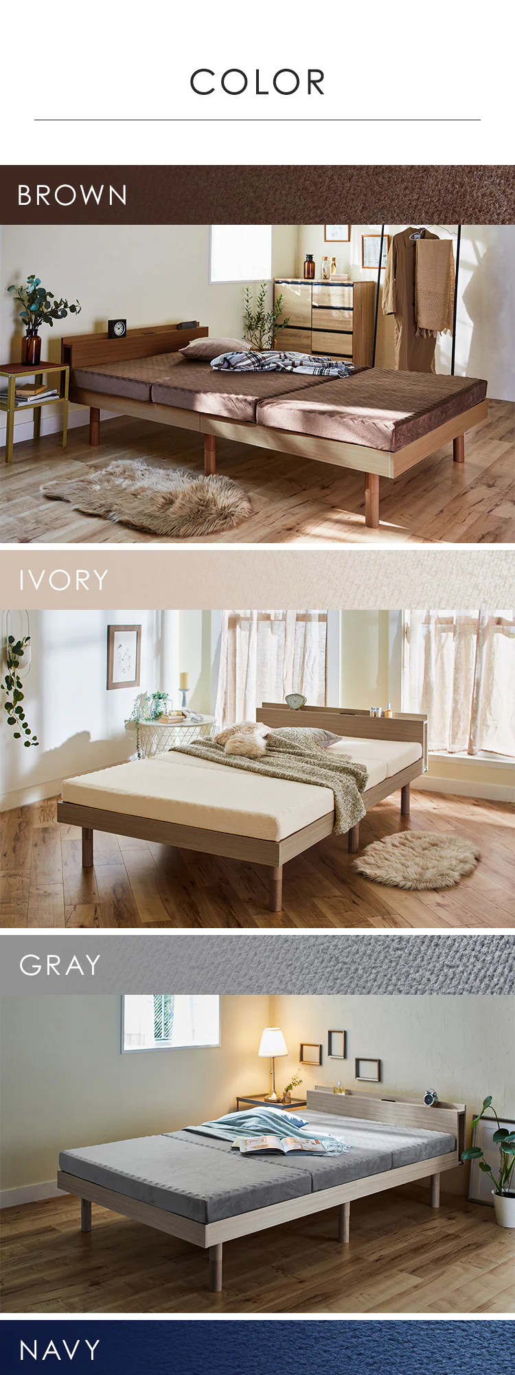 高反発三つ折りマットレス 10cm(プロファイル)シングル ブラウン【プラザセレクト】11