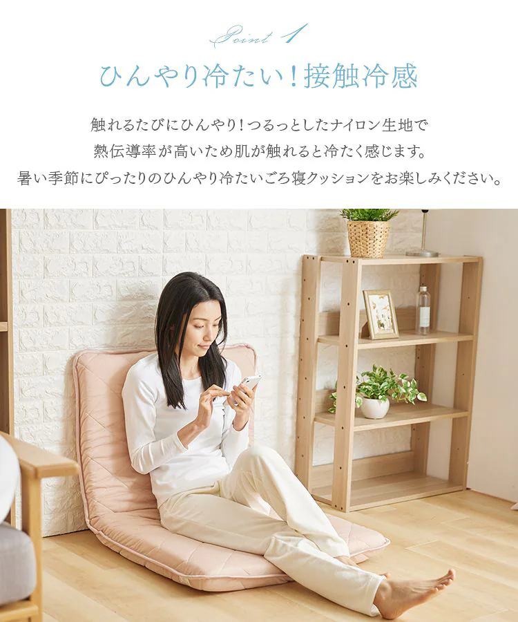 ごろ寝クッション 68×120cm 接触冷感 全5色2