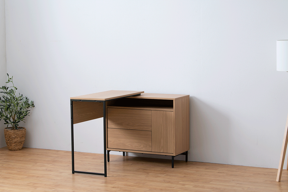 机 デスク スライドチェスト SLCD-790 カフェウォールナット11