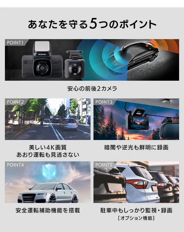 前後2カメラドライブレコーダー3