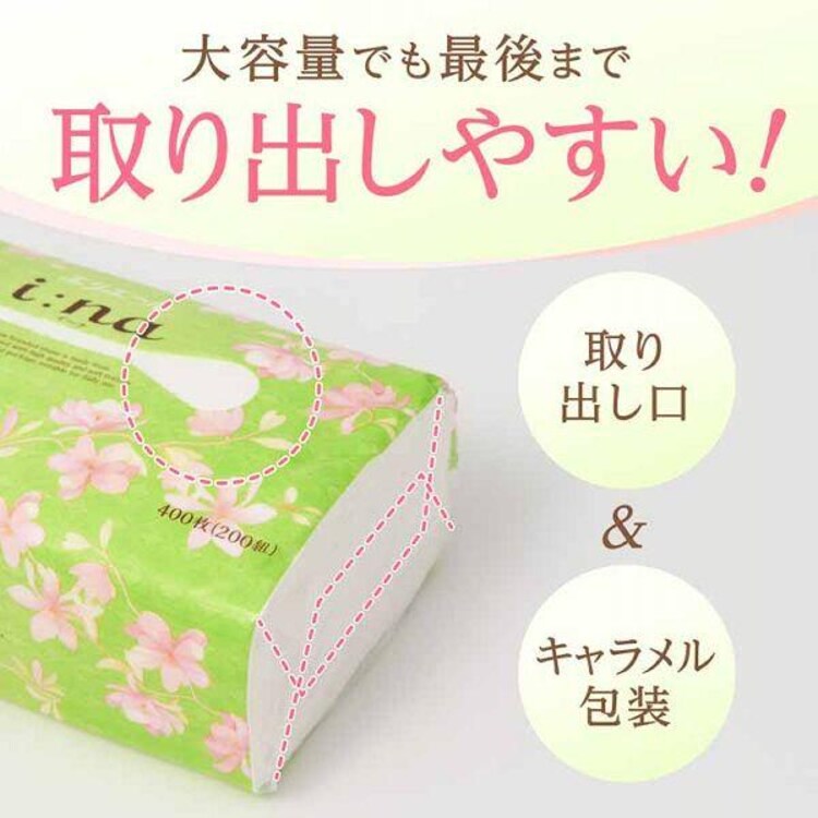 【18箱】 エリエール イーナ 箱etit ティッシュ 200組 (400枚) 6箱×31