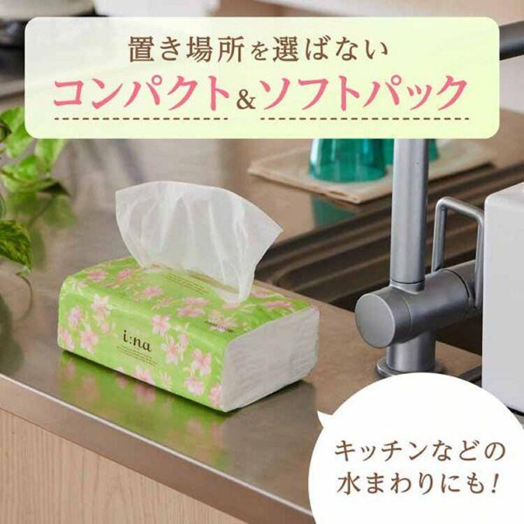 【18箱】 エリエール イーナ 箱etit ティッシュ 200組 (400枚) 6箱×33
