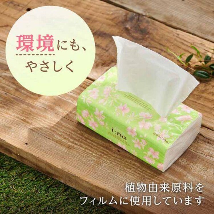 【18箱】 エリエール イーナ 箱etit ティッシュ 200組 (400枚) 6箱×35