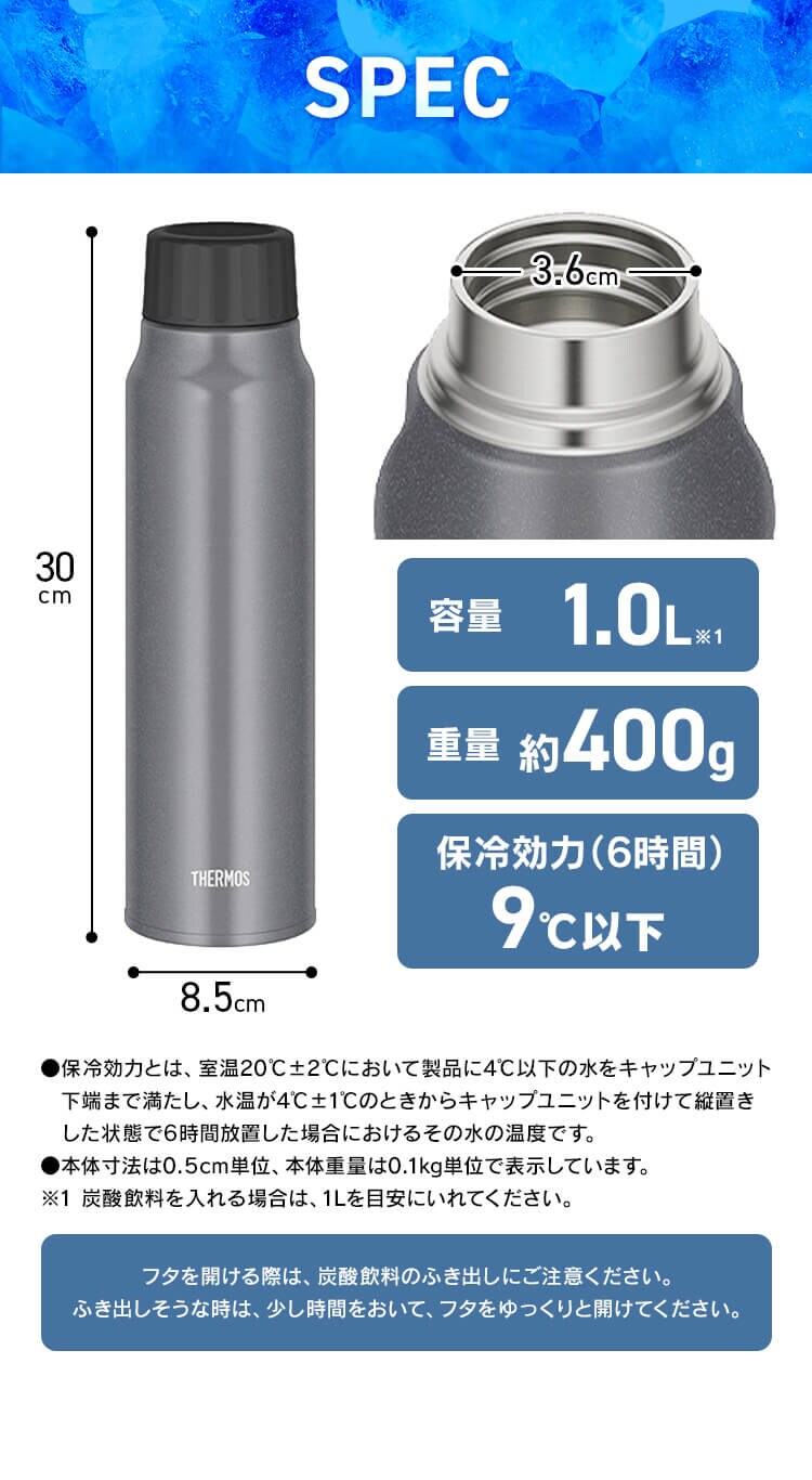 THERMOS 保冷炭酸飲料ボトル4