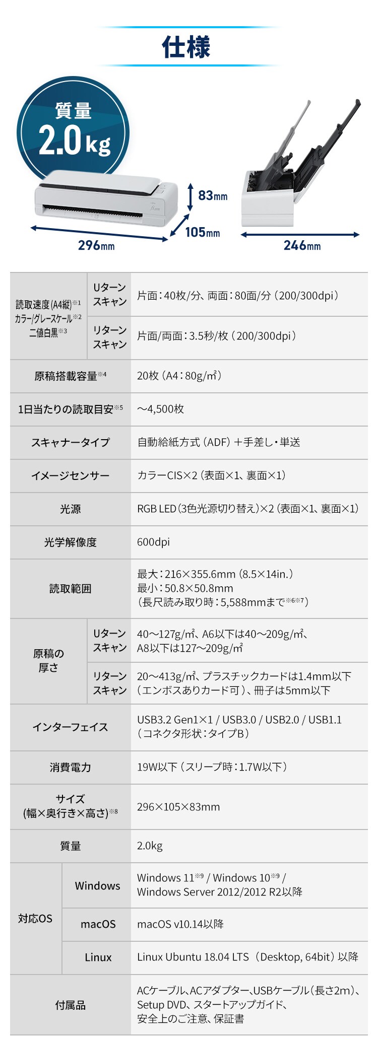 ドキュメントスキャナー FI-800R6