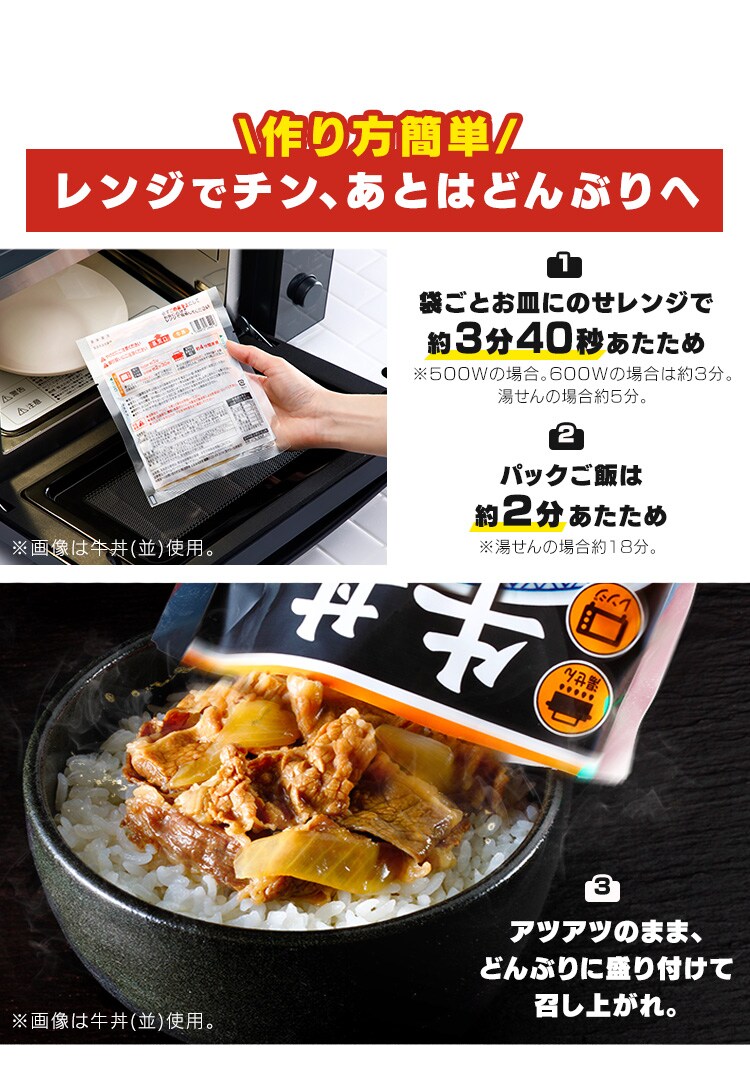 吉野家 冷凍牛丼の具 大盛 160g 30食セット パックご飯 180g×40パック【代引き不可】2