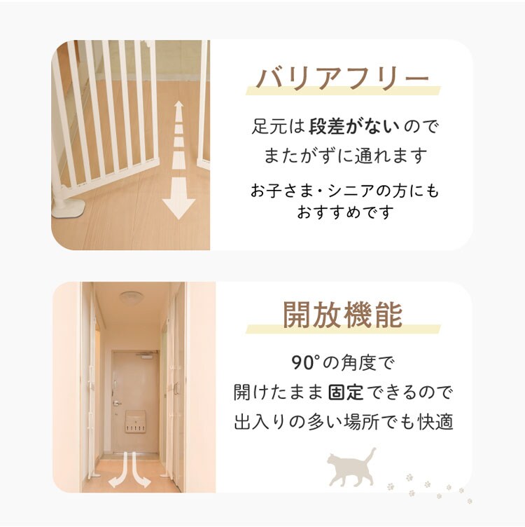 飛び出し防止ペットゲート にゃんドア 1271107004 ホワイト