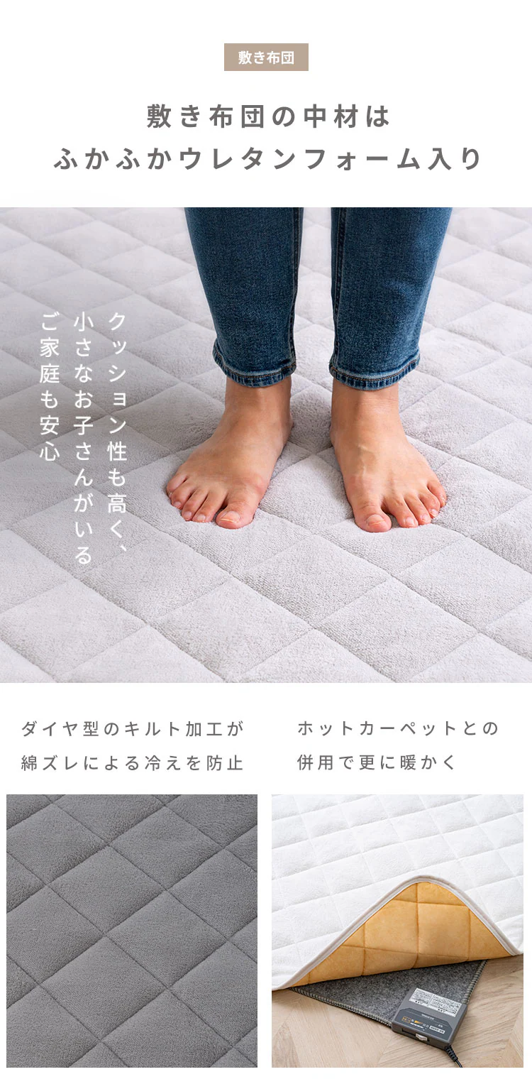 【2点】こたつ布団セット 185×185 正方形 マイクロファイバー 掛け布団洗濯可 【リバーシブル】ネイビー・ノルディック 5