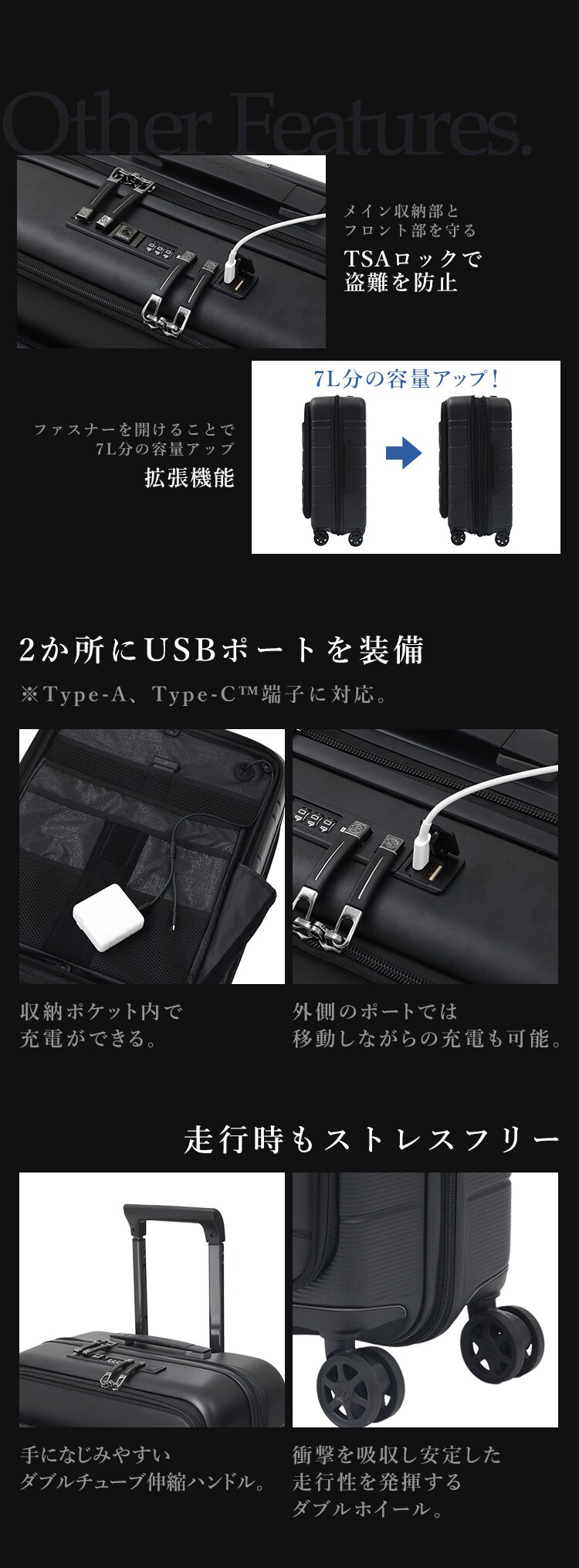 スーツケース サムソナイト 41〜48L 1〜3泊 ダブルキャスター 拡張機能付き NEOPOD スピナ EXP 55/20 カモブラック3