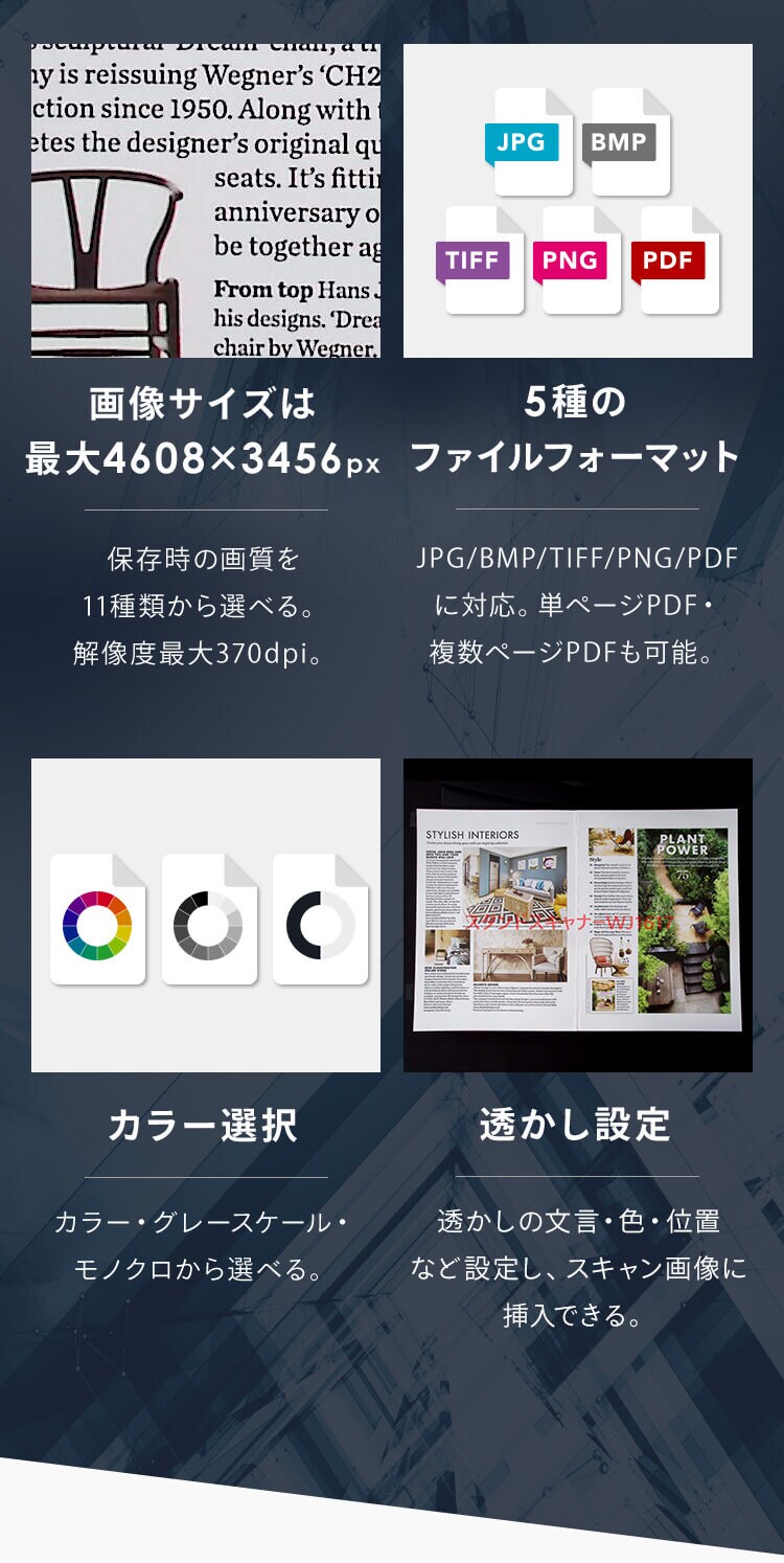 ドキュメントスキャナー ダークグレー WJ1617 【プラザセレクト】11