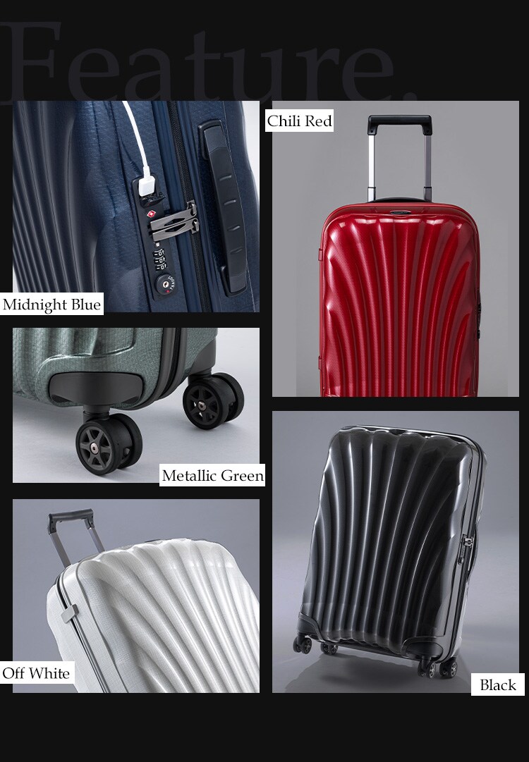 スーツケース サムソナイト 36〜42L 1〜3泊 機内持ち込み可能 ダブルキャスター 拡張機能付き C-lite SPINNER 55/20 EXP ブラック1