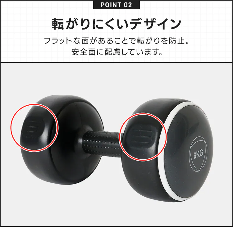 ダンベルセット 1kg〜6kg TKS42HM002-1KG 全6種【プラザセレクト】2