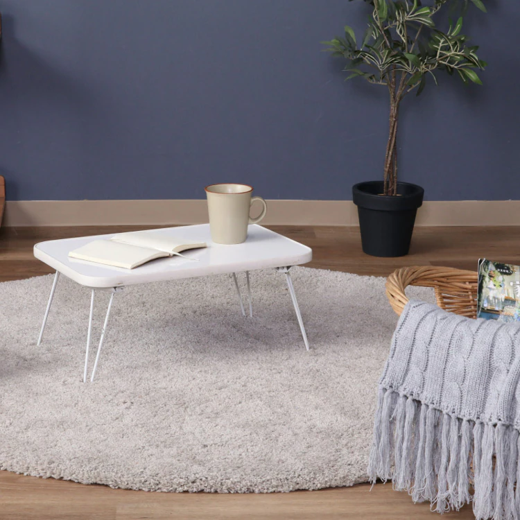 ローテーブル 折りたたみ 45×30cm カラーミニテーブル CCB4530 14421 ホワイト×ホワイト【プラザセレクト】9