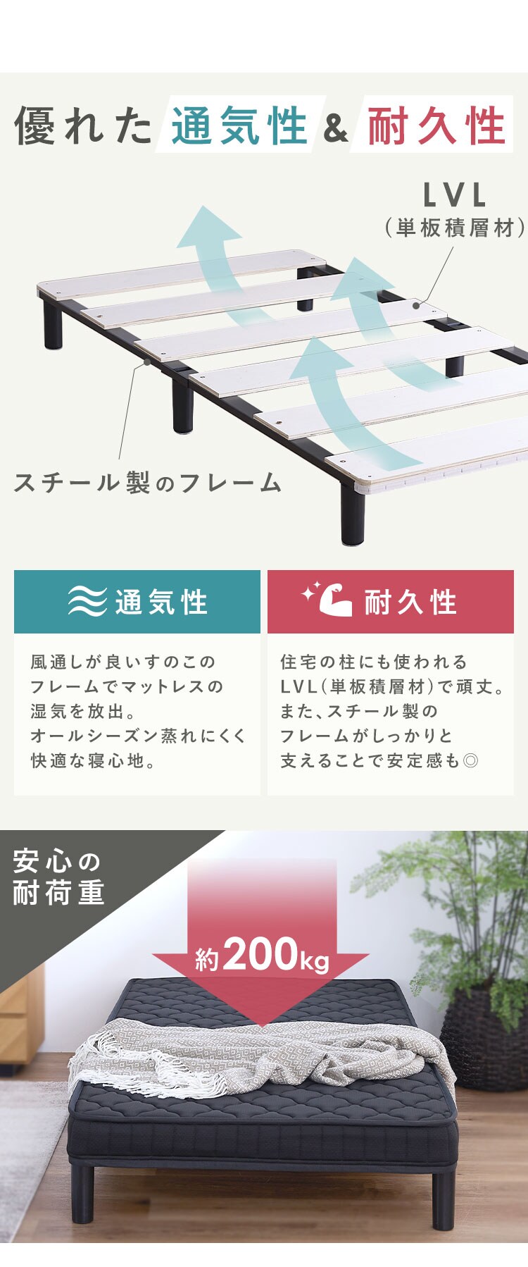 脚付きマットレス 【プラザセレクト】6