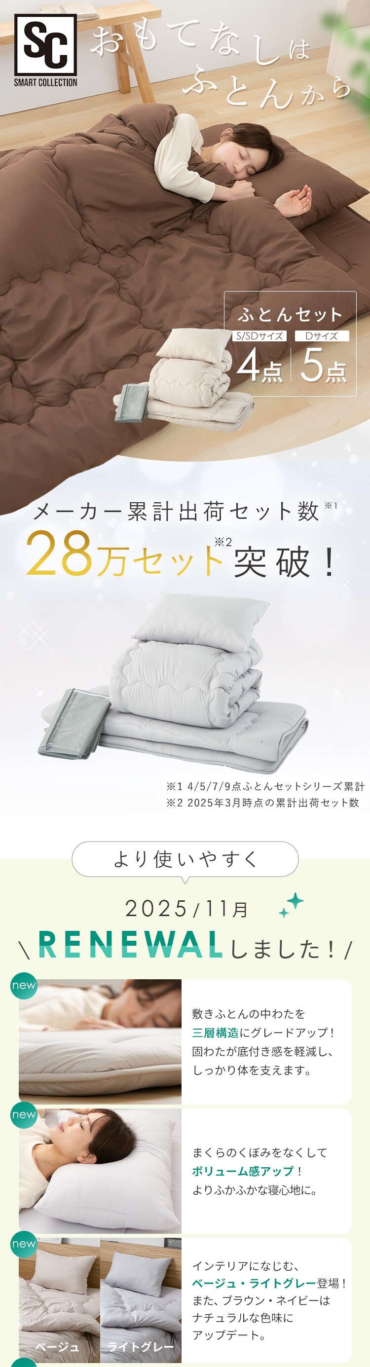 【4点】 布団セット シングル ポリエステル綿 水玉アイスグレー 0