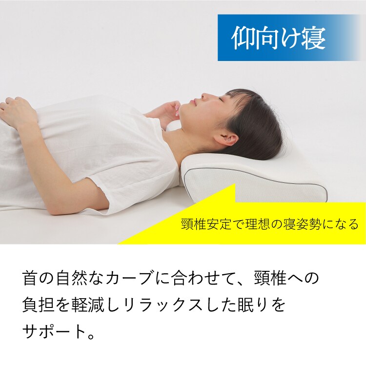 低反発枕 ストレートネック 人間工学基づいた 枕 ホワイト 85065 【プラザセレクト】8
