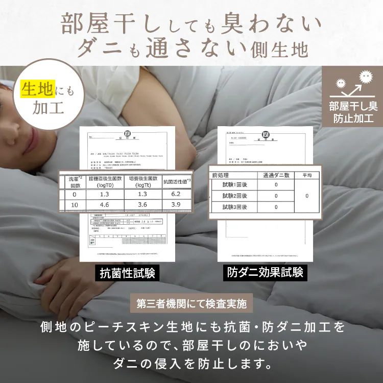 オールシーズン清潔掛け布団 D ホワイト【プラザセレクト】7