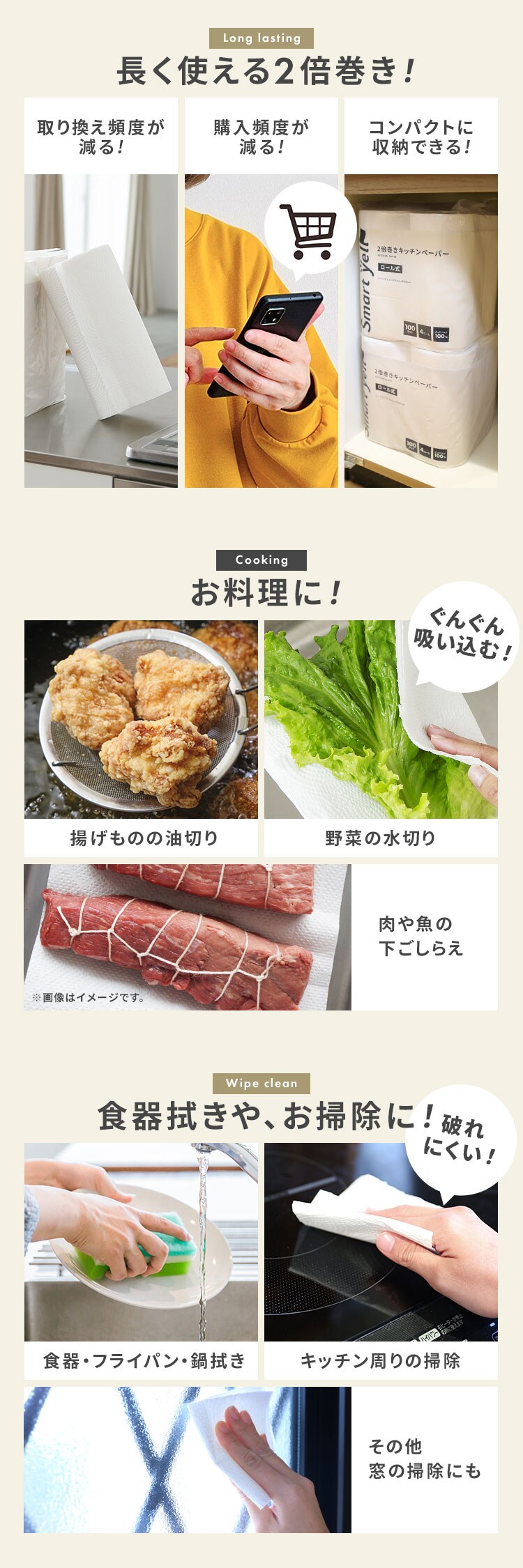 【24ロール】キッチンペーパー4ロール&times;6個セット 【プラザセレクト】1