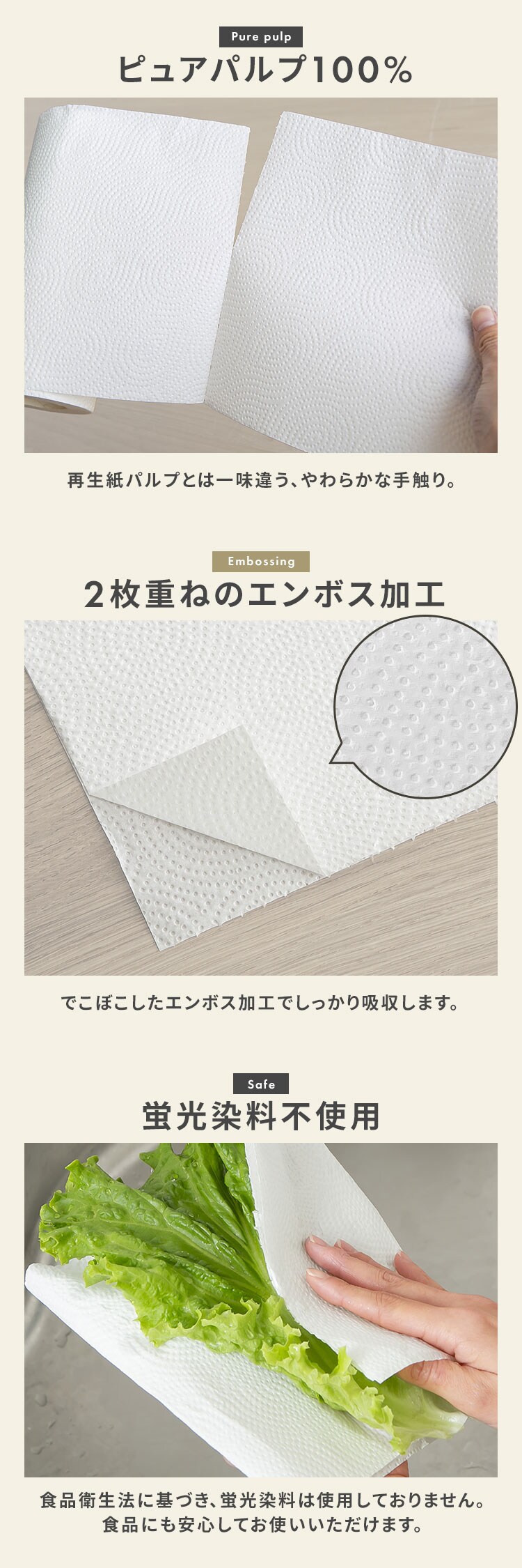 【24ロール】キッチンペーパー4ロール&times;6個セット 【プラザセレクト】2