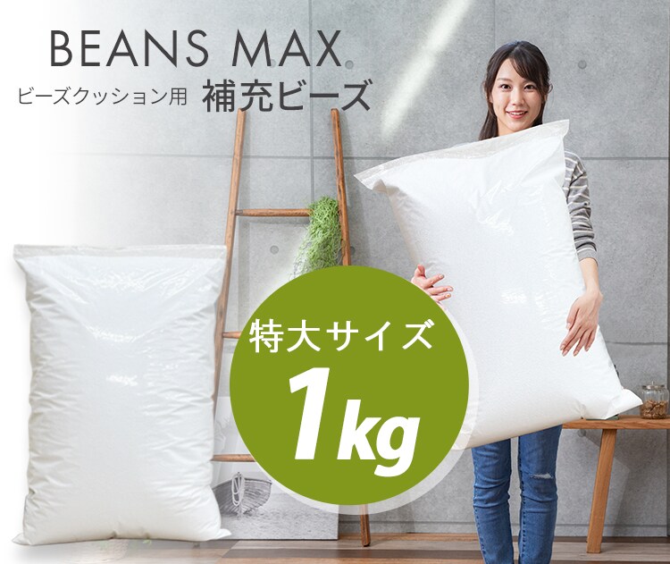 ビーンズMAX 補充用ビーズ 1000g ホワイト 7292934│アイリスオーヤマ