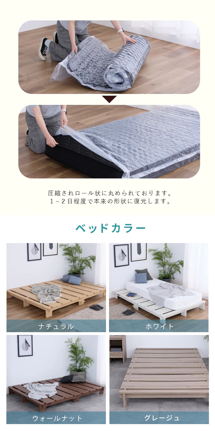 ステージベッド　ダブル グレージュ【プラザセレクト】4