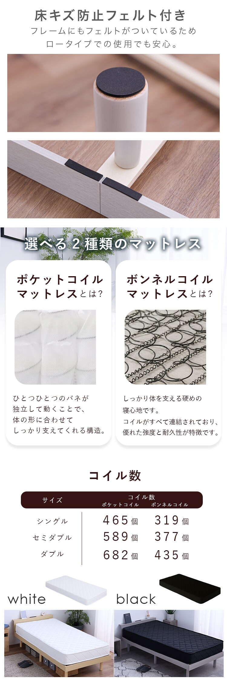 ベッド シングル 三段階 高さ調整機能付き ナチュラル【プラザセレクト】2