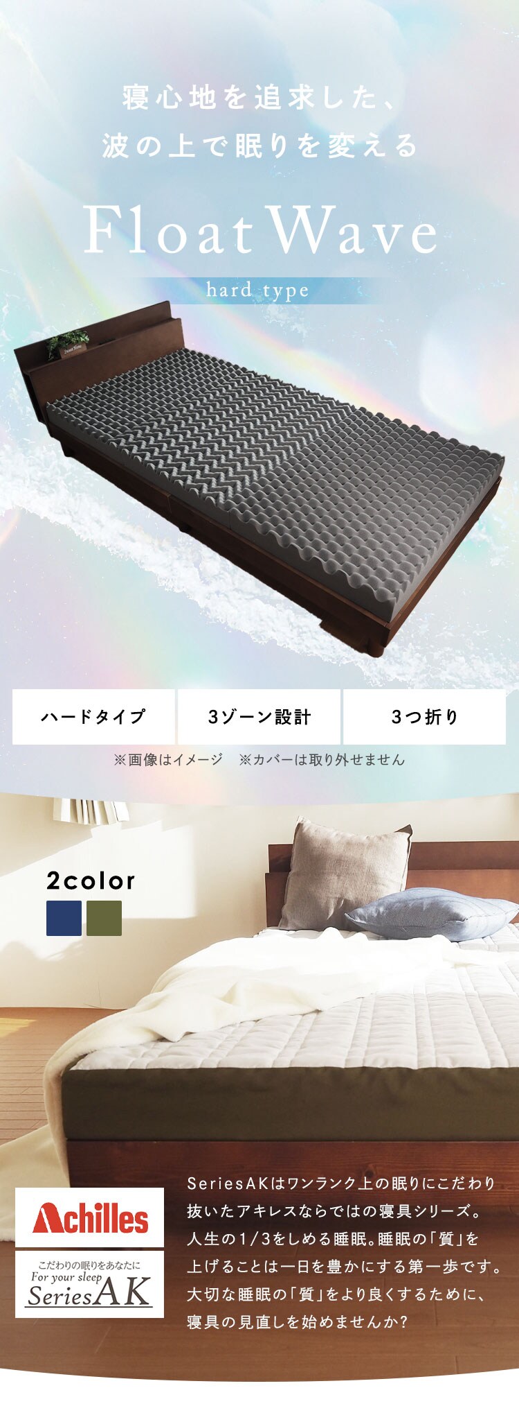 Achilles フロートウェーブ　ハードタイプS ブルー【時間指定不可】【代引不可】【同梱不可】0