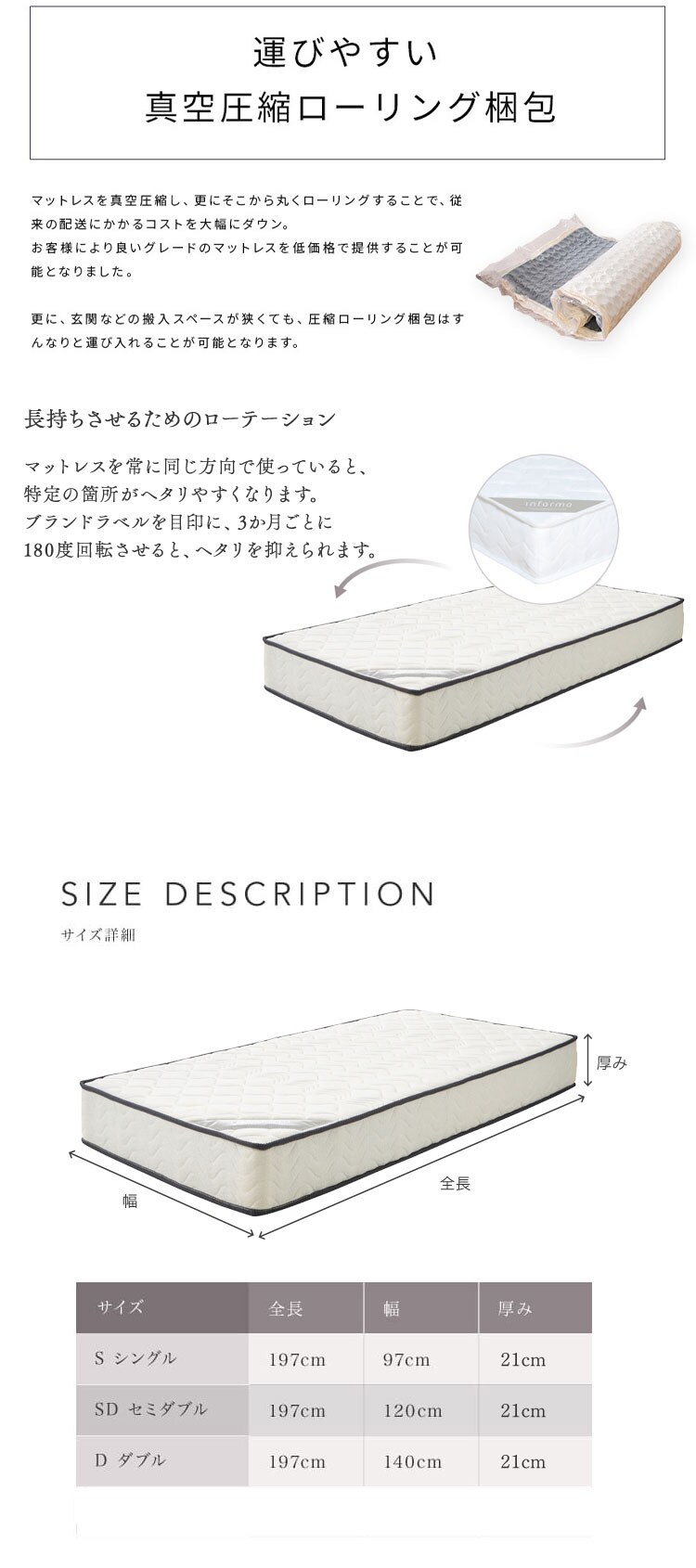 マットレスEXE-210 S 【時間指定不可】【代引不可】【同梱不可】【プラザセレクト】2