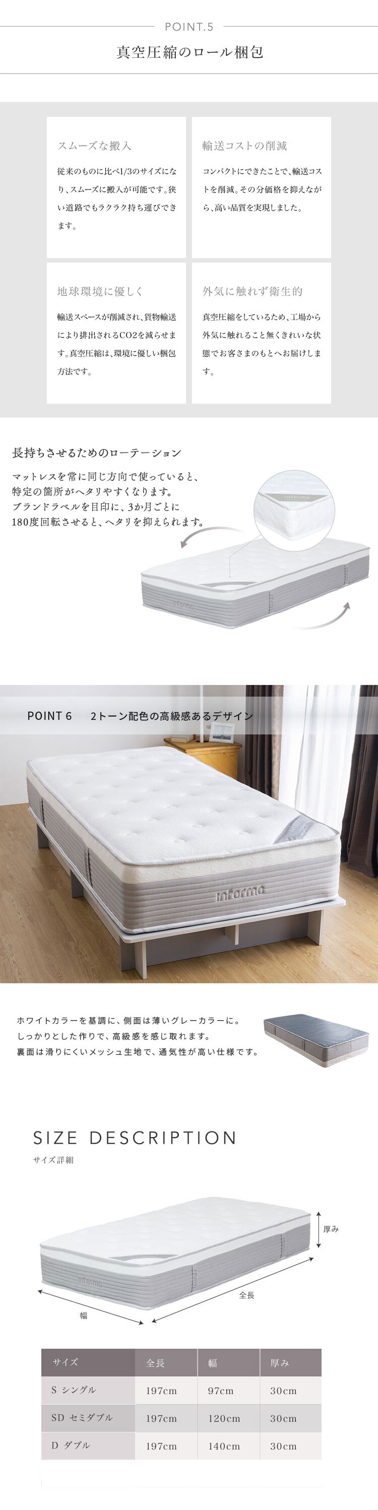 マットレスEXE-300 S 【時間指定不可】【代引不可】【同梱不可】【プラザセレクト】3