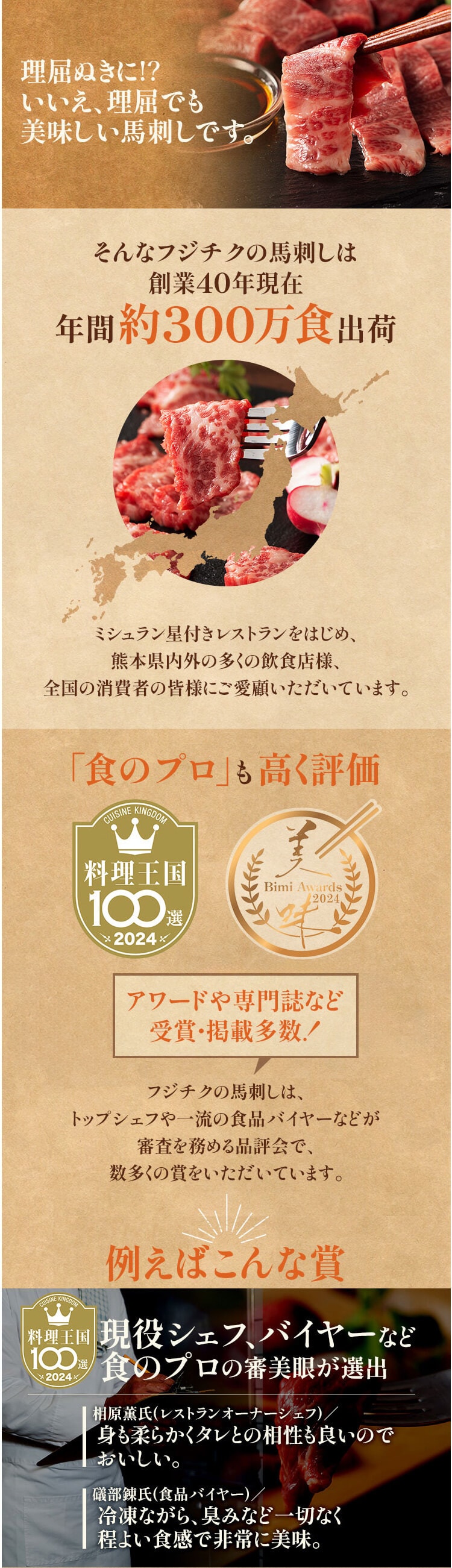 【20%OFFクーポン】【フジチク】ふじ馬刺し詰合せ【雅】2555 5