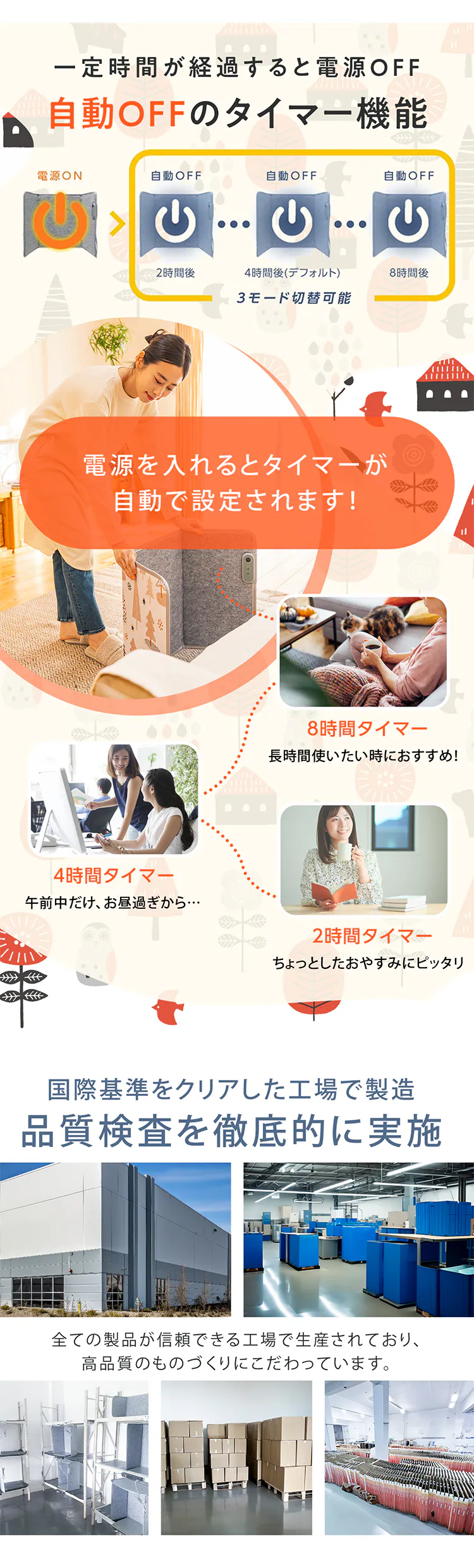 万通商事 パネルヒーター 3面 TPH-002S-BE サンドベージュ【プラザセレクト】9