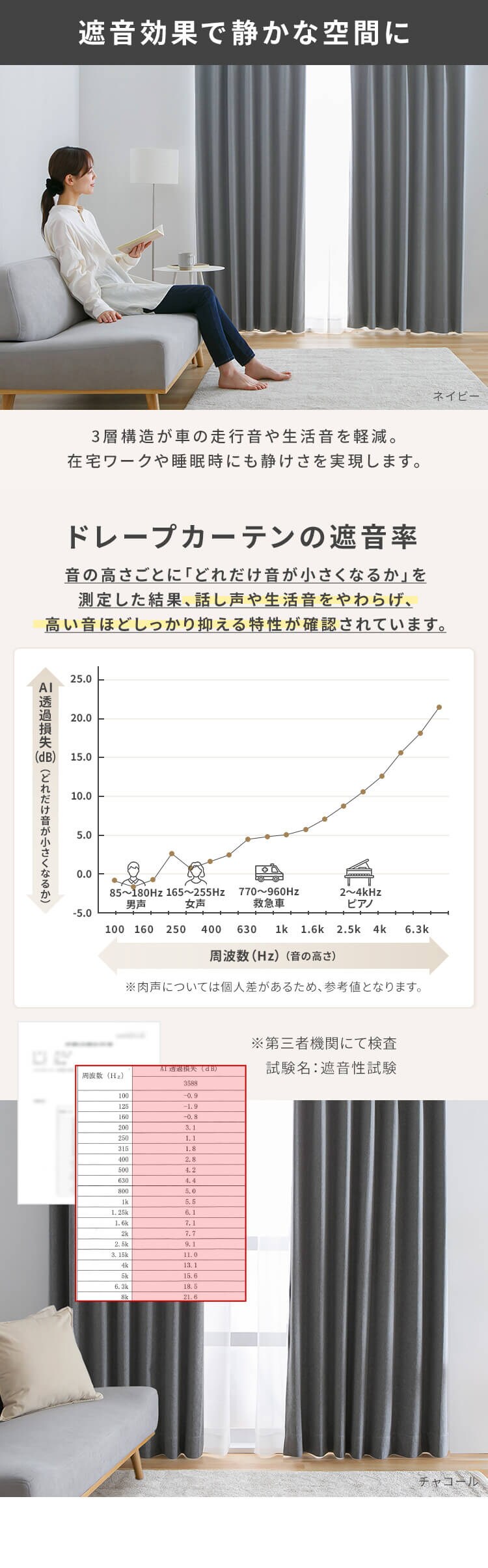 4P一級遮光 100ｘ200 チャコール3