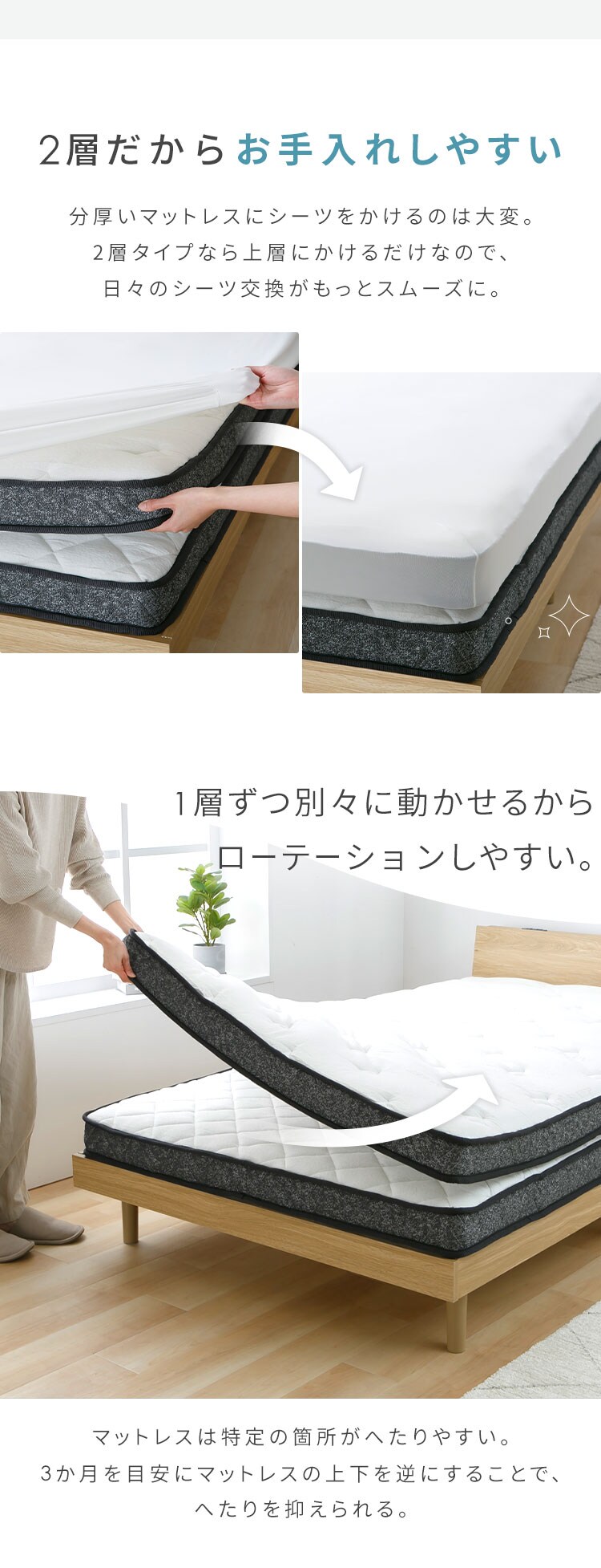 二層タイプマットレス S PC2 5