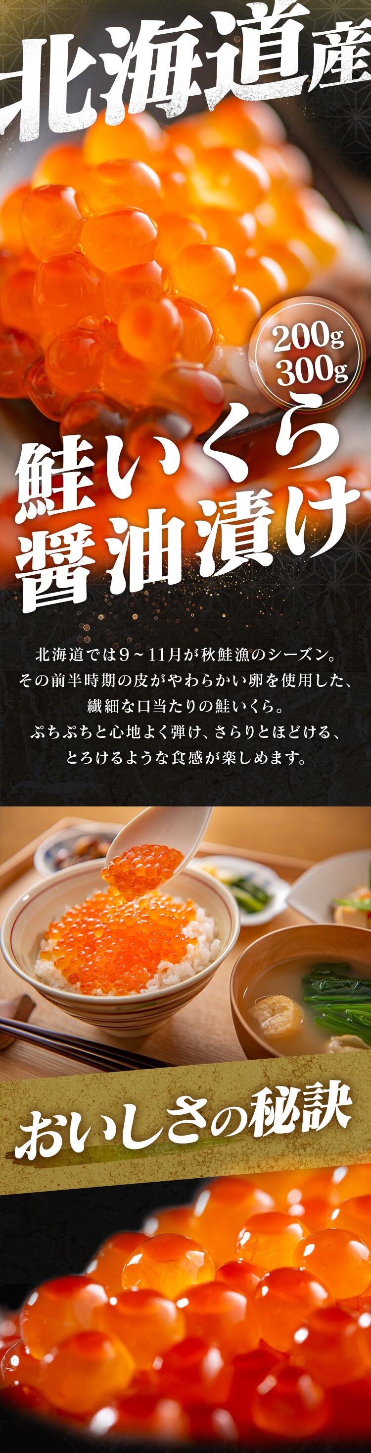 北海道産いくら醤油漬100g&times;2 0