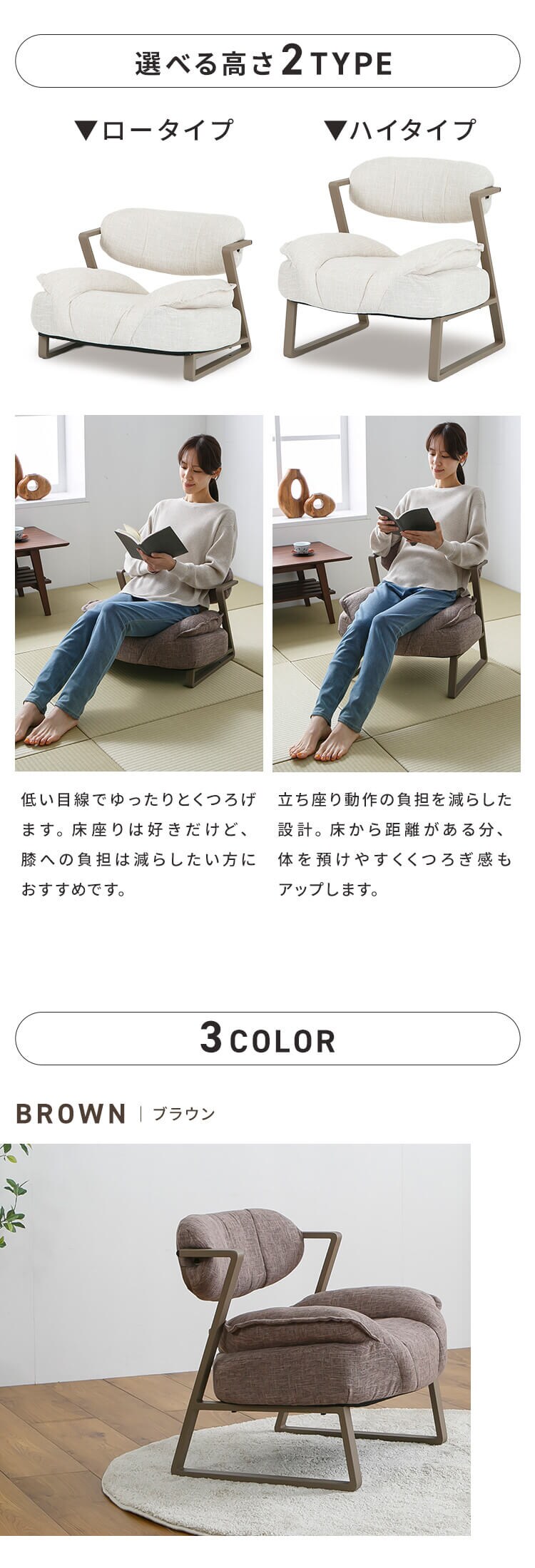 A-rave　リラックスチェアー　ロータイプ YSA-L ネイビー6