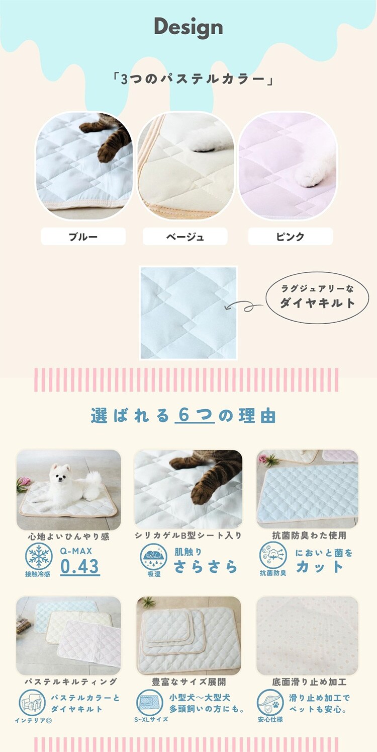 adorable pet&rsquo;s シリカゲル冷感マットS CM-86SBL-AP ブルー1