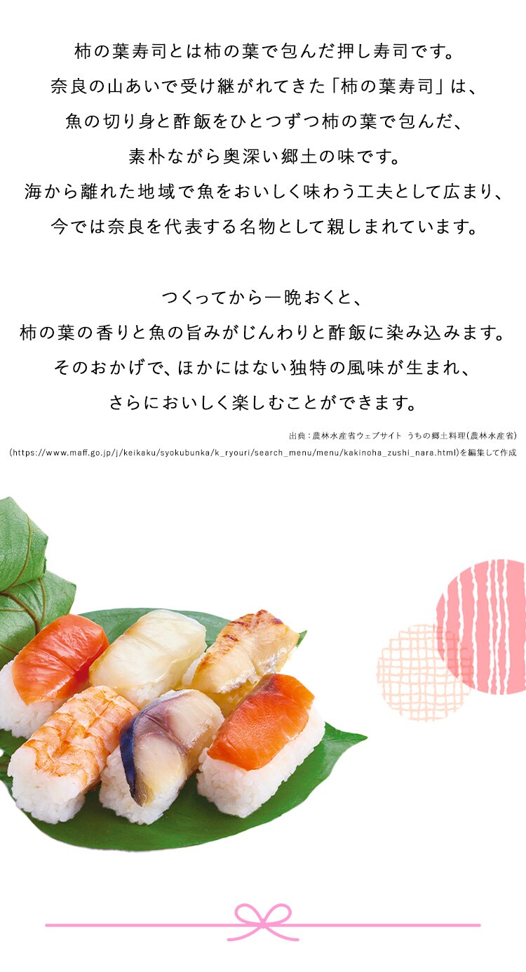 【2026年 母の日】奈良みよし野 柿の葉寿司六彩【お届けは5/6（水）〜5/9（土）】2