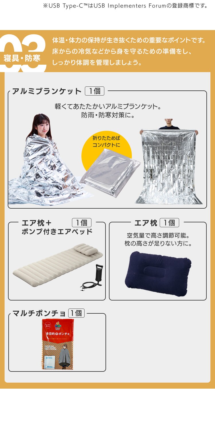 ＼新商品・公式店限定／女性向け防災セット 防災グッズ セット 44点 防災リュック 防災セット 1人用 避難グッズ  災害グッズ 避難リュック 防災用品 サニタリー用品 ハンディファン2