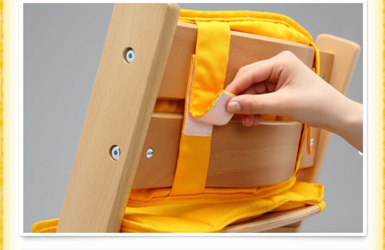 木製ベビー用ハイチェア クッション≪オレンジ・ネイビー≫【プラザセレクト】3