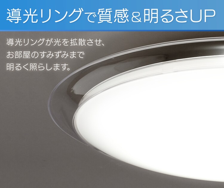 導光リングで質感＆明るさをUP
