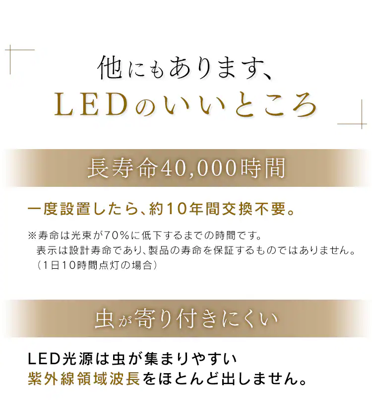 他にもあるLEDのいいところ
