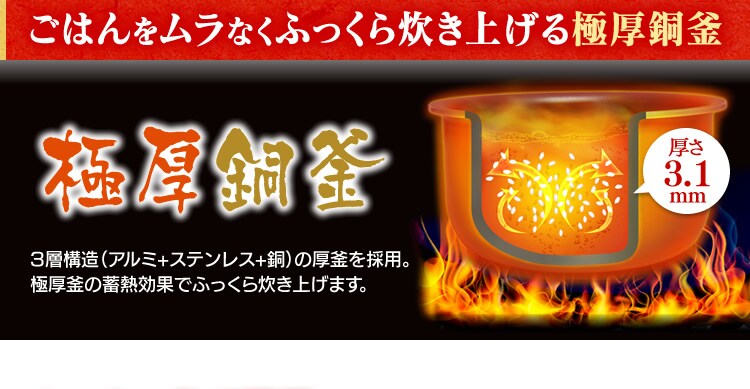 【訳あり】米屋の旨み 銘柄量り炊きIHジャー 炊飯器 3合 8