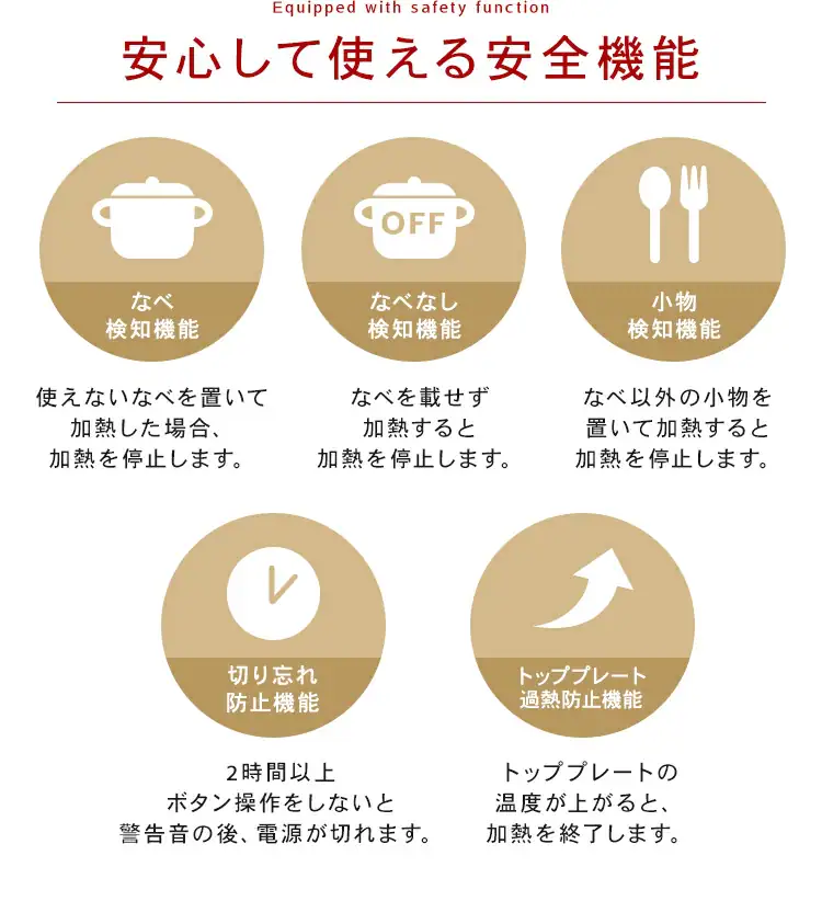 IHコンロ 1口 1400W IHK-T35-W ホワイト10