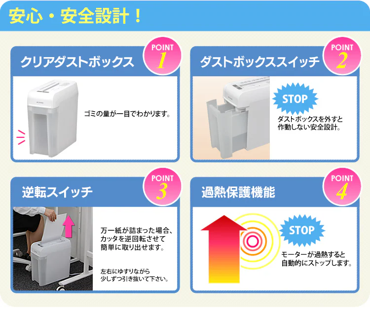 シュレッダー クロスカット 5枚同時細断 P5HCS4