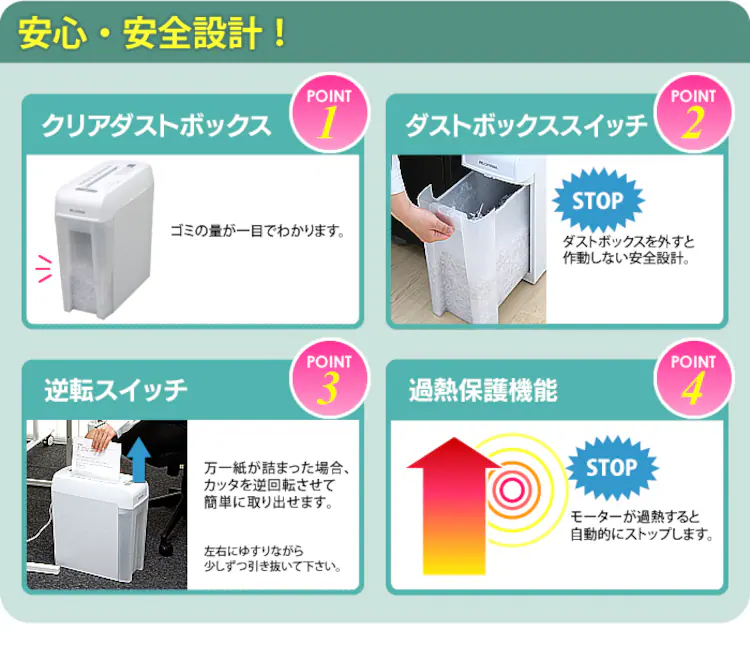 シュレッダー マイクロクロスカット 6枚同時細断 P6HMCS4