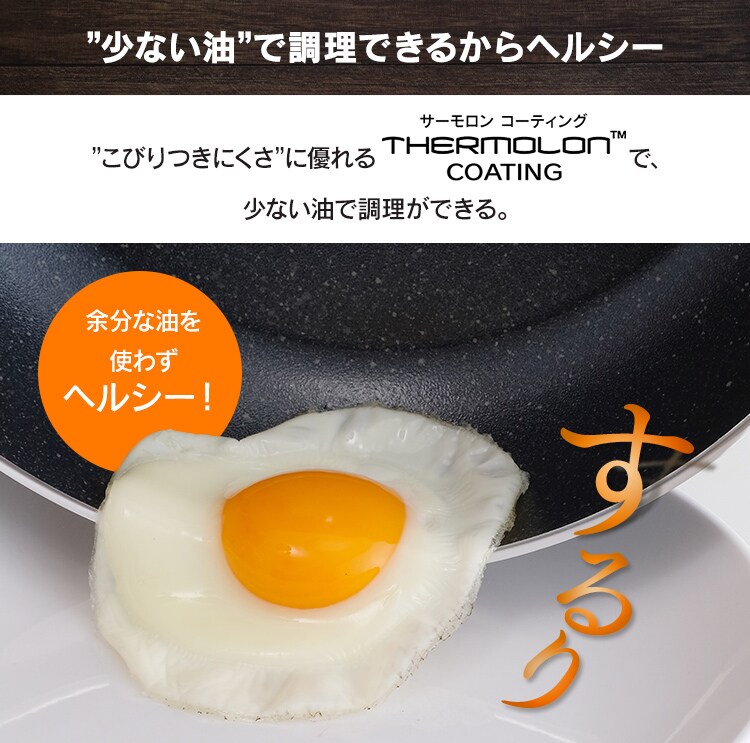 グリーンシェフ ロックスフライパン 28cm IH GC-RF-28I ブラック8