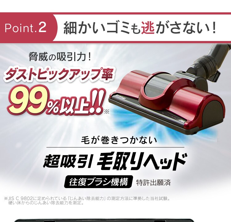 【訳あり】3WAYスティッククリーナー IC-S55KF-R レッド9