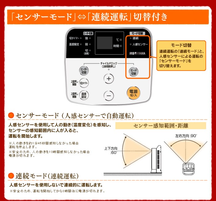 セラミックヒーター マイルーム JCH-ST122T