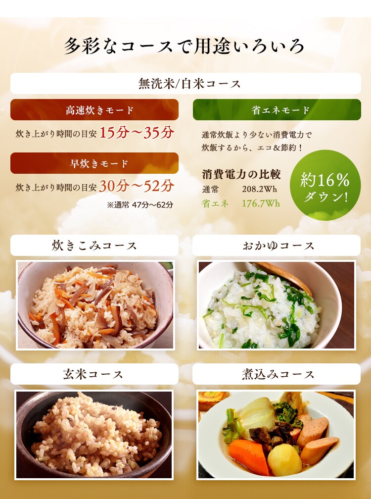 多彩なコースで用途いろいろ